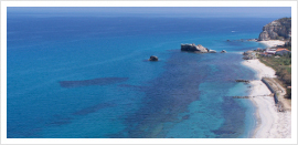 Spiaggia di Riaci a Tropea.